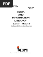 Media AND Information Literacy: Quarter 1 - Module 6