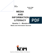 Media AND Information Literacy: Quarter 1 - Module 6
