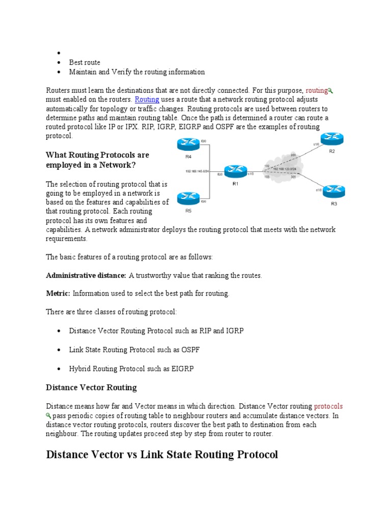Distance Vector Routing Explained | PDF | Routing | Network Layer Protocols