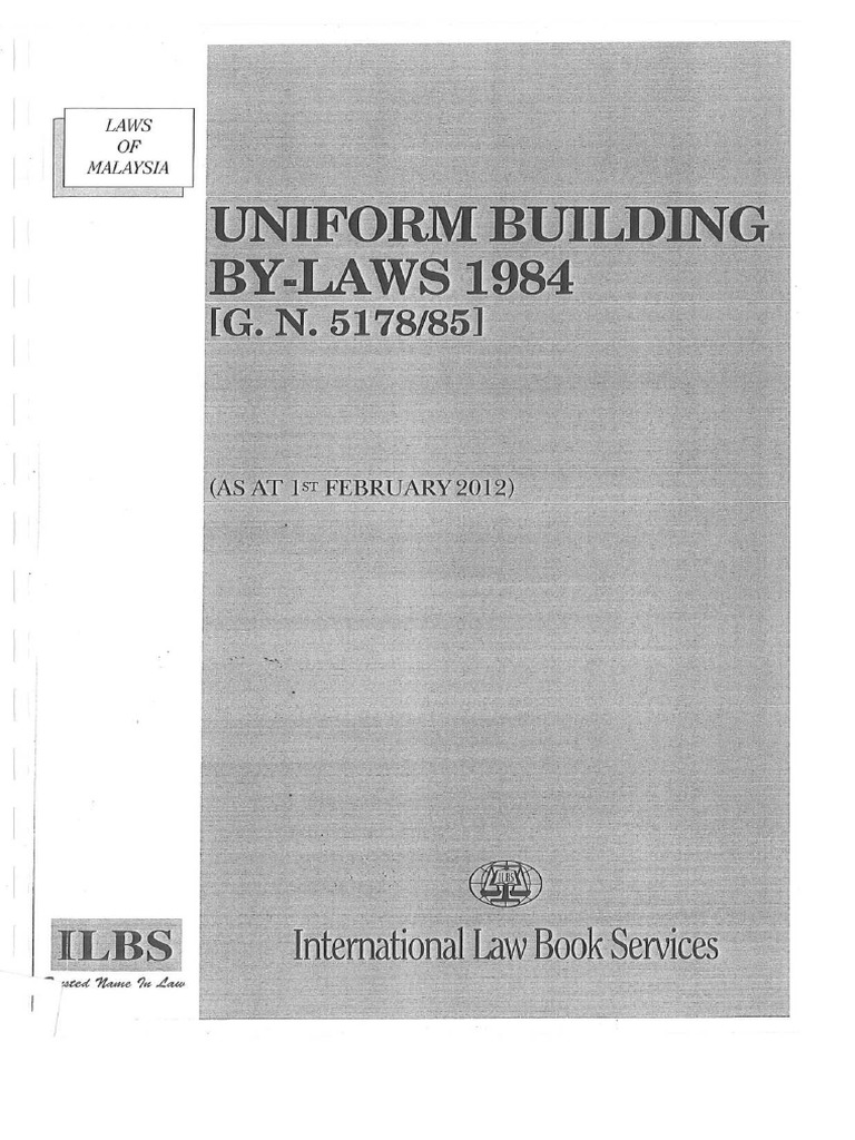 UBBL Uniform Building by Laws 2012 | PDF