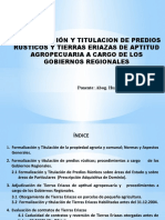 TEMA 3 - Formalización y Titulación de Predios Rusticos y Tierras Eriazas de Aptitud Agropecuaria