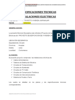 Especificaciones Tecnicas - Inst. Electricas