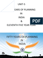 UNIT-5 Fifty Years of Planning IN India & Eleventh Five Year Plan