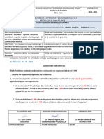 Matemática Ficha 6 Proyecto de Examen 4to A 2021