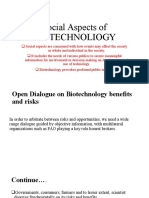 Social Aspects of Biotechnology Dialogue