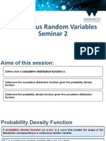 Continuous Random Variables Seminar 2 Slides