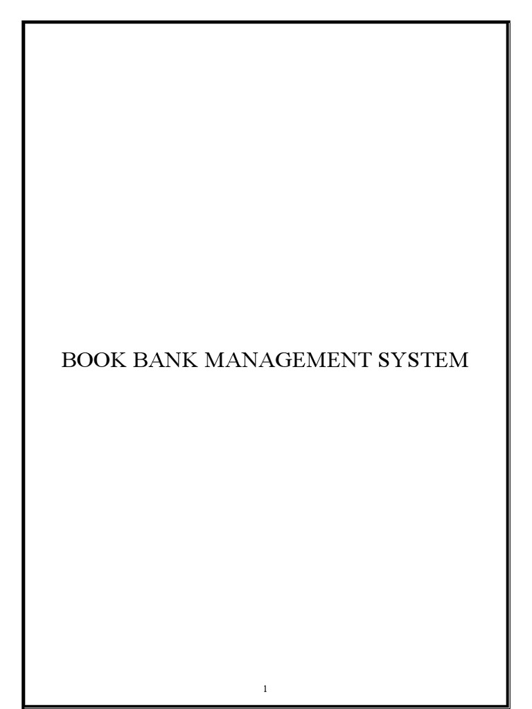 Book Bank Management System Overview | PDF | Microsoft Sql Server ...