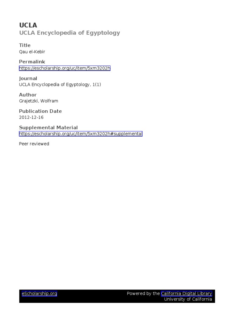 UCLA Encyclopedia of Egyptology Title Download Free PDF Ancient