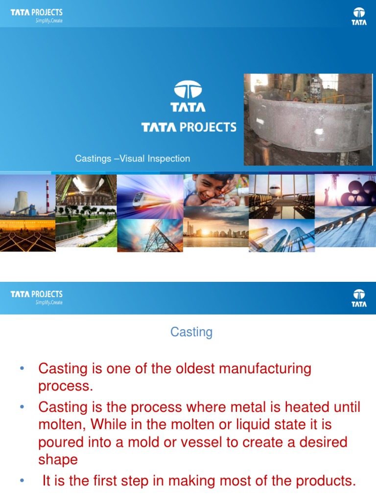 Casting Visual Inspection PDF Casting (Metalworking) Metalworking