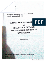 CPG On Reconstructive and Reproductive Surgery On Gynecology