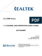 ALC880 Series: 7.1 Channel High Definition Audio Codec Datasheet