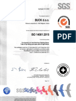 ISO 14001 Certificate Buck