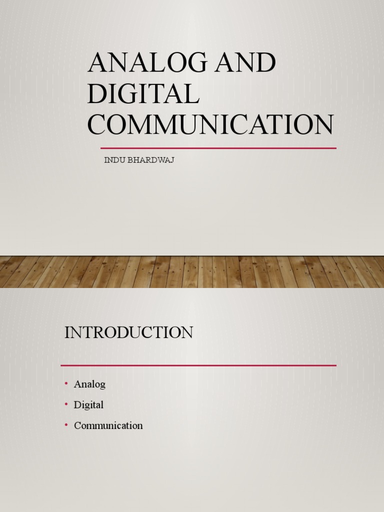 Introduction To Analog and Digital | PDF | Digital Signal | Modulation