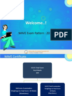 Welcome..!: WAVE Exam Pattern: 2011