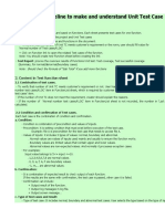 Guideline To Make and Understand Unit Test Case: 1. Overview