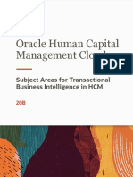 Subject Areas For Transactional Business Intelligence in HCM