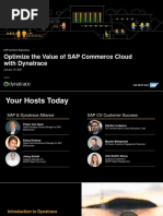 Optimize The Value of SAP Commerce Cloud With Dynatrace