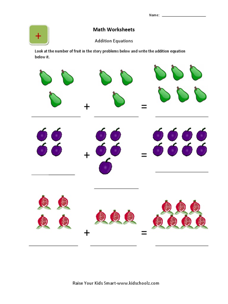 Math Addition Worksheets for Kids | PDF