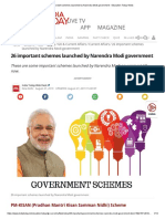 26 Important Schemes Launched by Narendra Modi Government A.O.AUGUST 2019