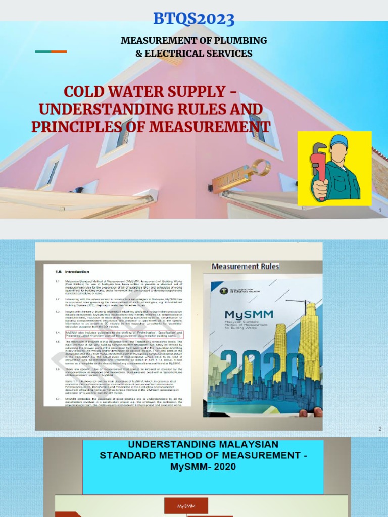 Cold Water Supply Measurement Guide | PDF | Pipe (Fluid Conveyance ...