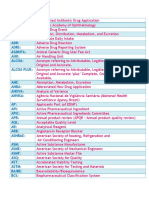 Aada: Aao: Ade: Adme: Adi: Adr: Adrs: Agdufa: Ahu: Alcoa: Alcoa Plus