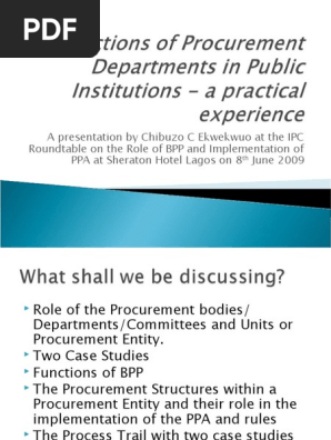 Functions Of Procurement Committees In Public Institutions | Pdf |  Procurement | Policy