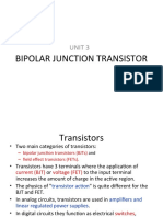 Bipolar Junction Transistor: Unit 3