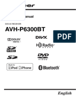 AVH-P6300BT: Owner's Manual