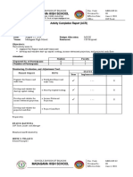 Masagana High School: Activity Completion Report (ACR)