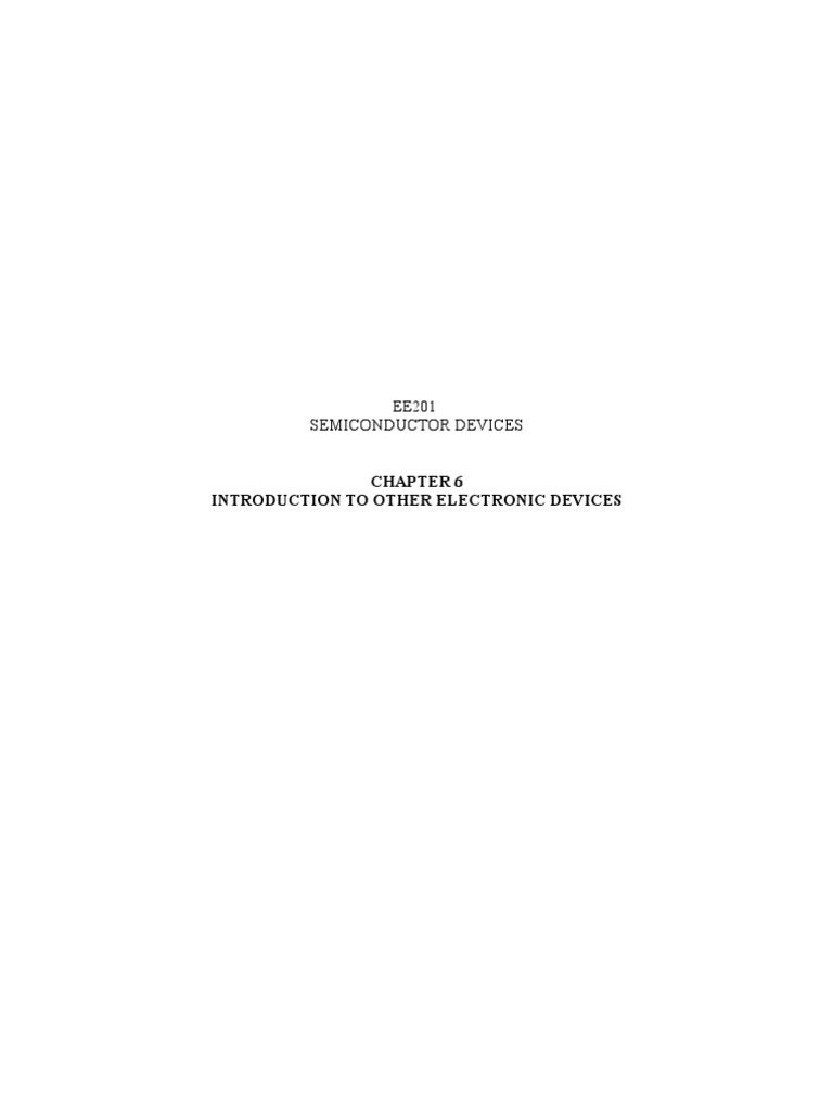 Ee201 Chapter 6 | PDF | Semiconductor Devices | Electricity