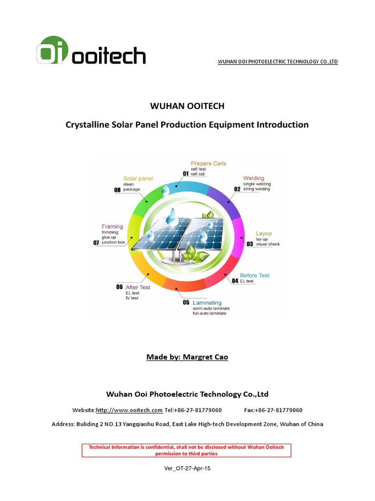 Crystalline Solar Panel Production Guide | PDF | Solar Panel | Solar Cell