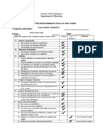 School Committee Performance Evaluation Form
