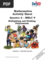 Multiplying and Dividing Polynomials