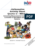 Mathematics Activity Sheet: Quarter 2 - MELC 2