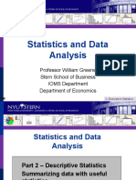 Statistics and Data Analysis: Professor William Greene Stern School of Business IOMS Department Department of Economics