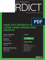 Healthy Growth in Long Term Operating Profits: Very Positive Bullish Attractive Market Beating Returns