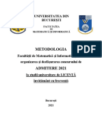 FMI Metodologie Admitere Licenta if 2021