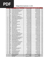 50 Biggest Market Capitalization - Jan 2021