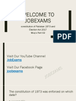 Welcome To Jobexams: Constitution of Pakistan 1973 and Election Act 2017 Mcq's Part 02