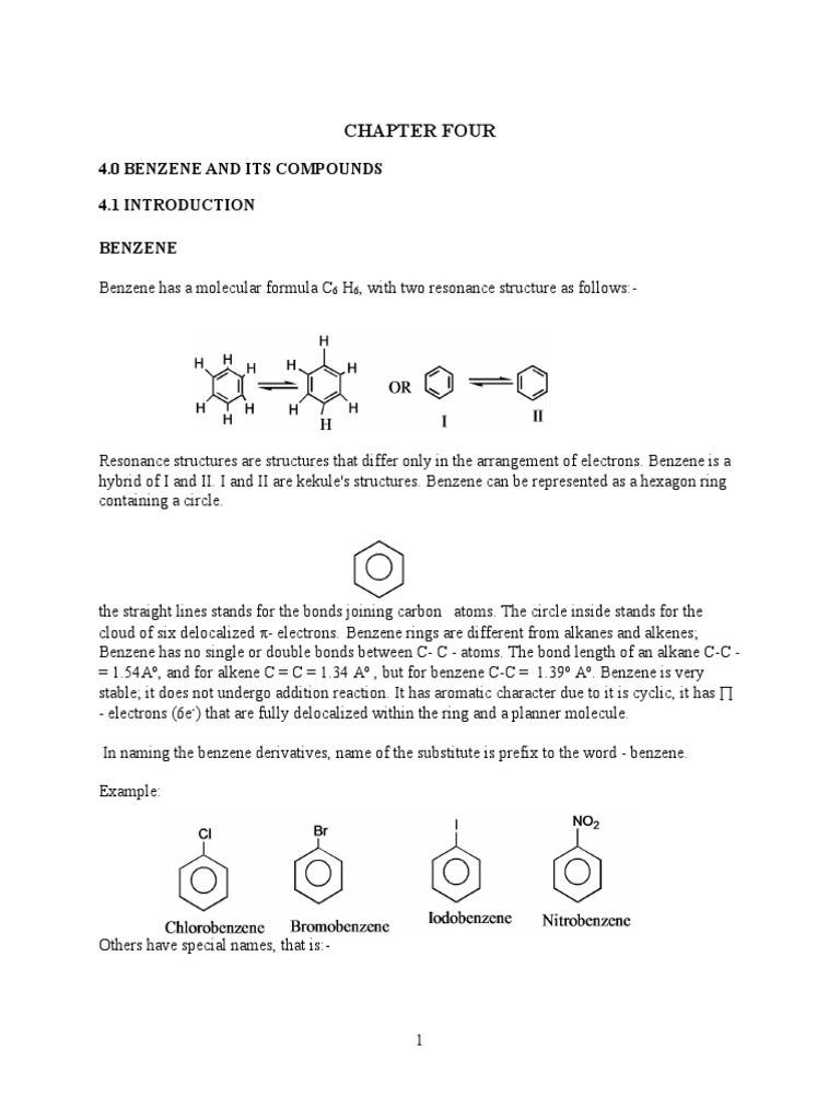 Benzene Compounds: Structure and Reactions | PDF | Benzene | Carbon ...