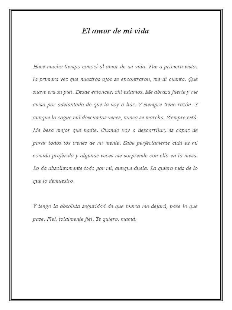 El Amor de Mi Vida | PDF