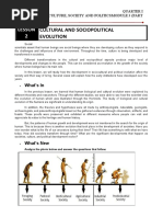 Lesson 2: Cultural and Sociopolitical Evolution