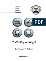 Traffic Engineering II: Dr. Noorance Al-Mukarm