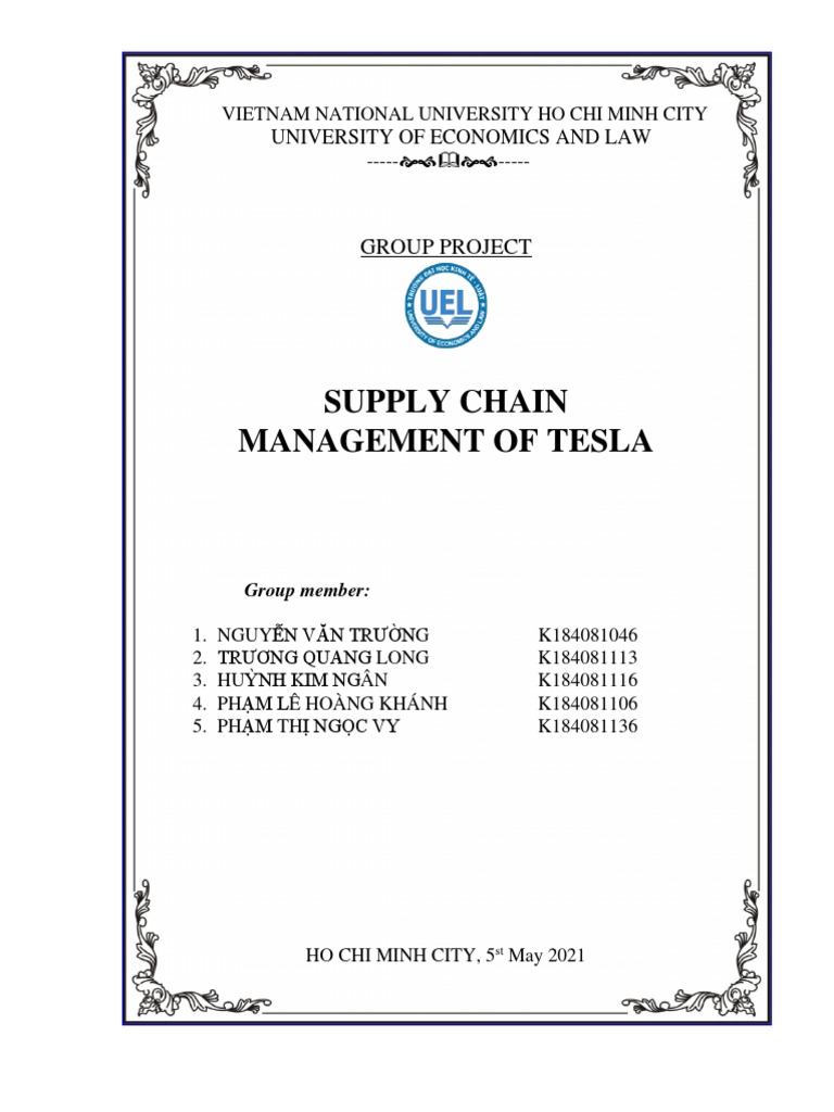 Tesla Supply Chain Management Analysis | PDF | Strategic Management ...