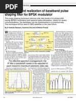 Simulation and Realization of Baseband Pulse Shaping Filter For BPSK Modulator