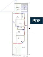 Projeto arquitetônico de abrigo desmontável com planta baixa e áreas