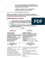 Characteristics of Conflict: Definitions