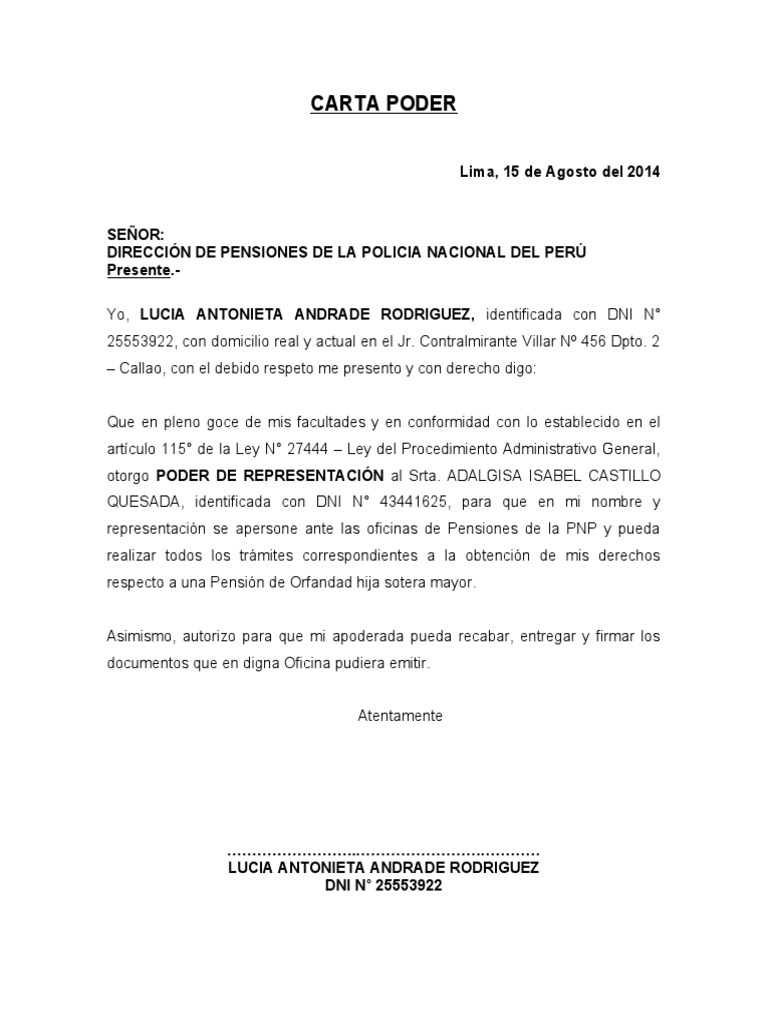 Carta Poder Sat Pdf 