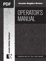 Jacobs Engine Brake Operators Manual