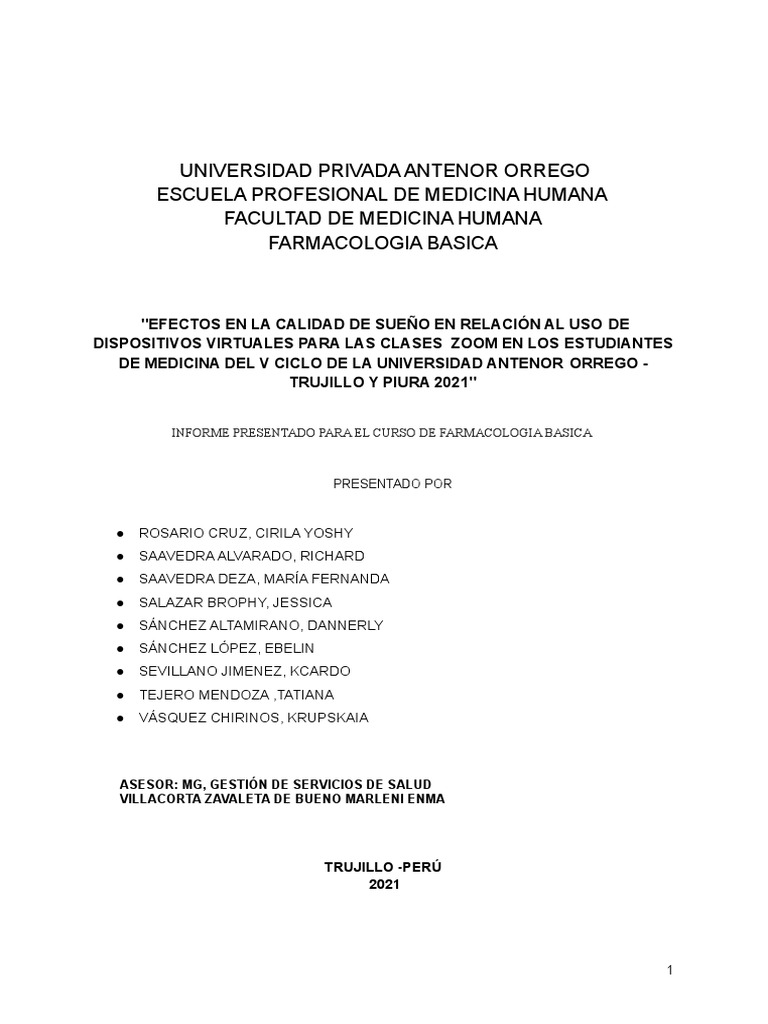 Monografía - Calidad de Sueño de Estudiantes Universitarios | PDF ...